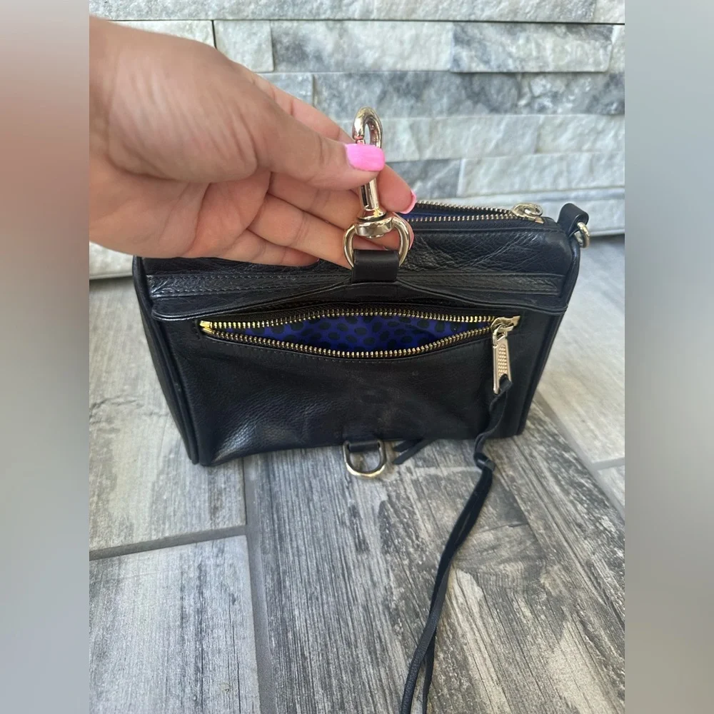 Rebecca Minkoff MAC Leather Black and Gold Handbag ONLY - Picture 9 of 17